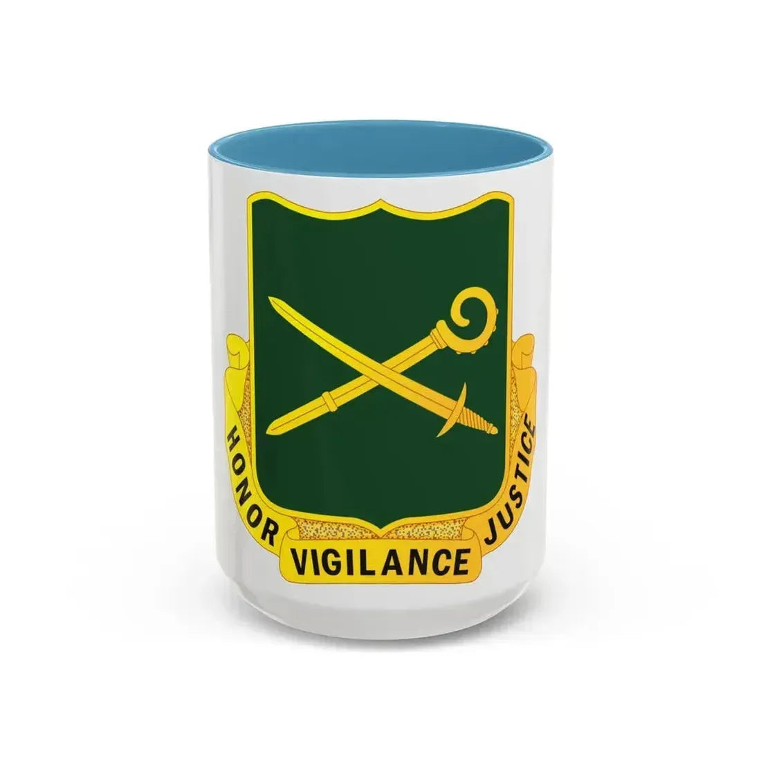 385 Military Police Battalion (U.S. Army) Accent Coffee Mug 15oz Light Blue - Go Mug Yourself