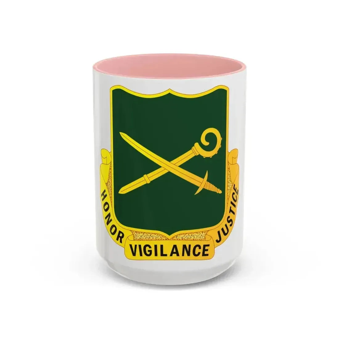 385 Military Police Battalion (U.S. Army) Accent Coffee Mug 15oz Pink - Go Mug Yourself