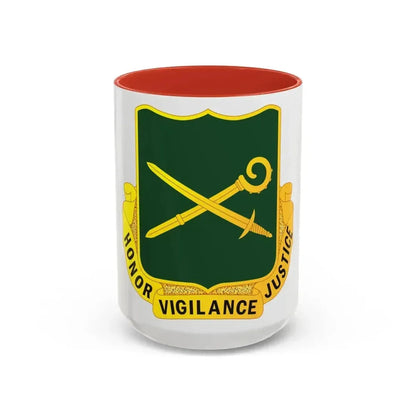 385 Military Police Battalion (U.S. Army) Accent Coffee Mug 15oz Red - Go Mug Yourself