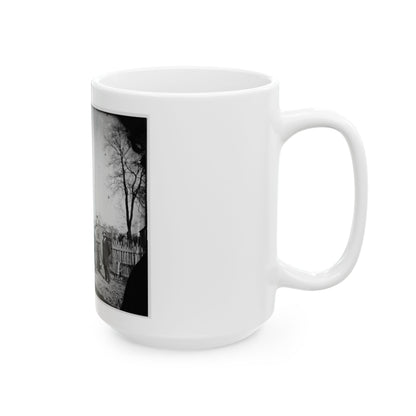 Unknown Location. Wagons And Camera Of Sam A. Cooley, U.S. Photographer, Department Of The South (U.S. Civil War) White Coffee Mug