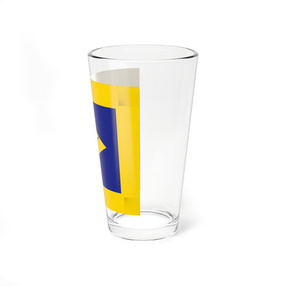 Flag of Kamisunagawa Hokkaido fringed (Japan) Pint Glass 16oz
