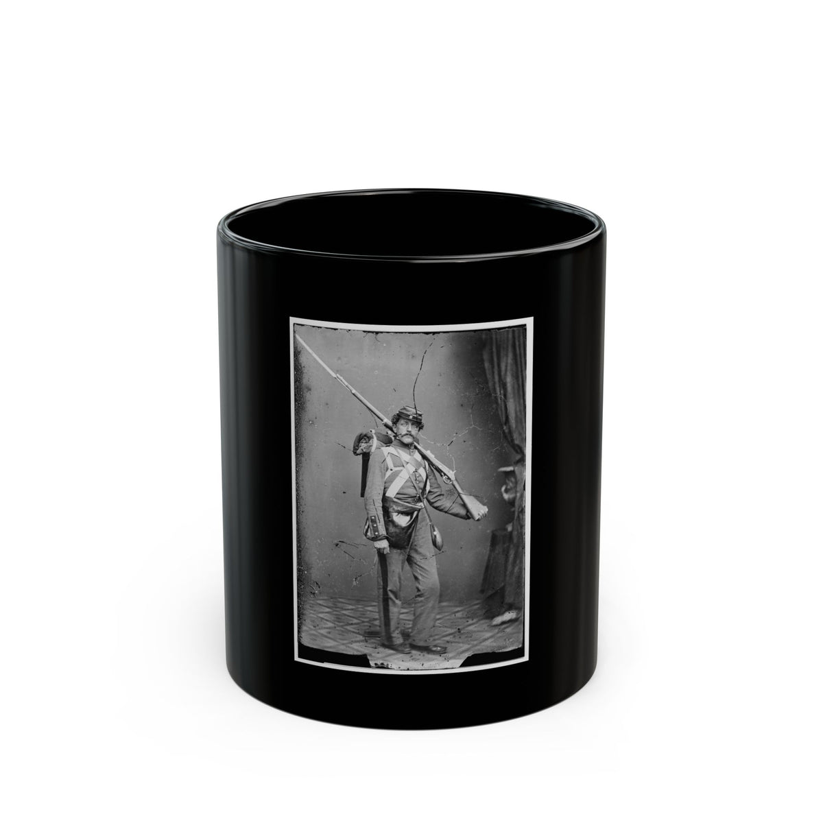 A Union Volunteer (U.S. Civil War) Black Coffee Mug