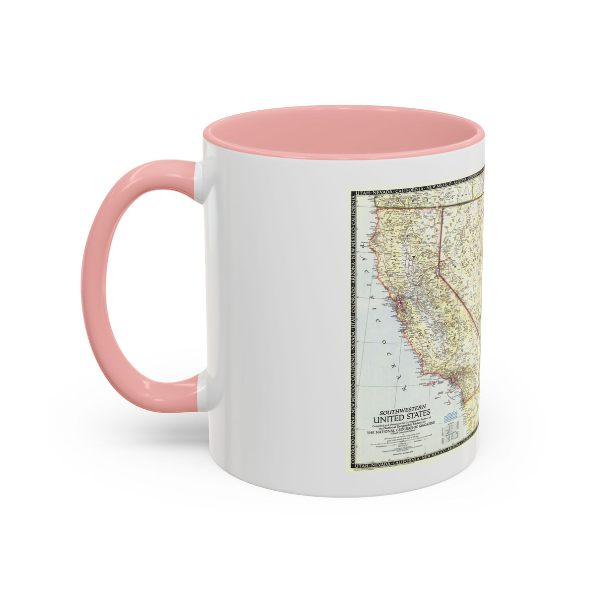 USA - Southwestern (1948) (Map) Accent Coffee Mug