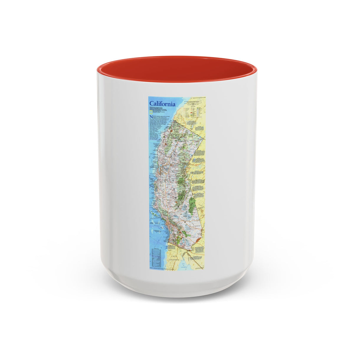 USA - California (1993) (Map) Accent Coffee Mug
