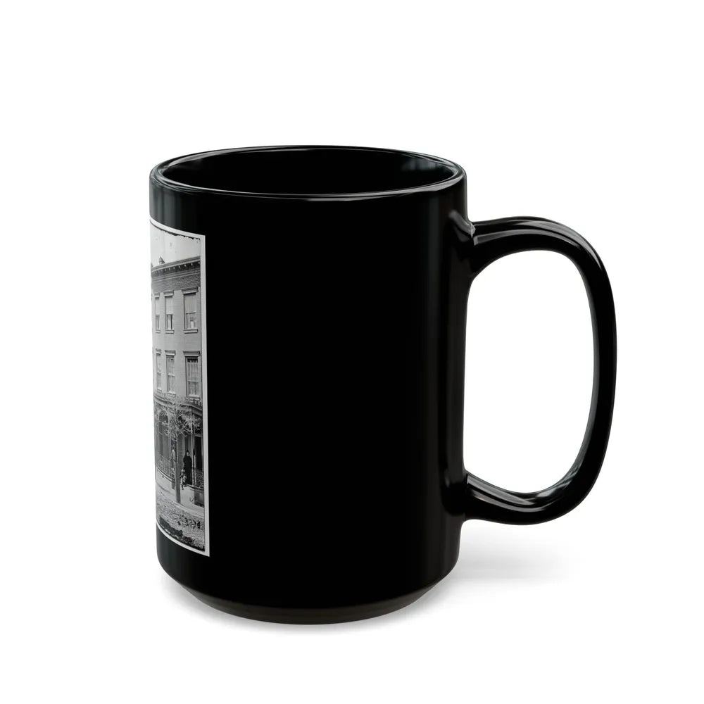 Richmond, Va. New York Newspaper Correspondents' Row (Between 4th And 5th Streets) (U.S. Civil War) Black Coffee Mug-Go Mug Yourself