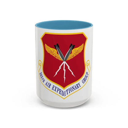 385th Air Expeditionary Group (U.S. Air Force) Accent Coffee Mug 15oz Light Blue - Go Mug Yourself