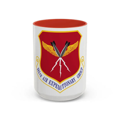 385th Air Expeditionary Group (U.S. Air Force) Accent Coffee Mug 15oz Red - Go Mug Yourself