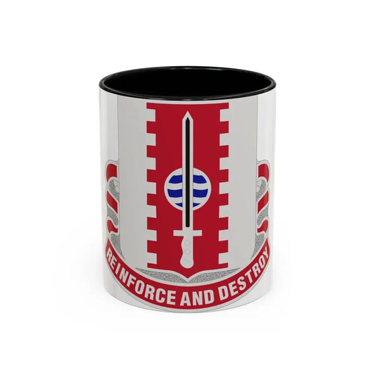 386 Engineer Battalion (U.S. Army) Accent Coffee Mug 11oz Black - Go Mug Yourself