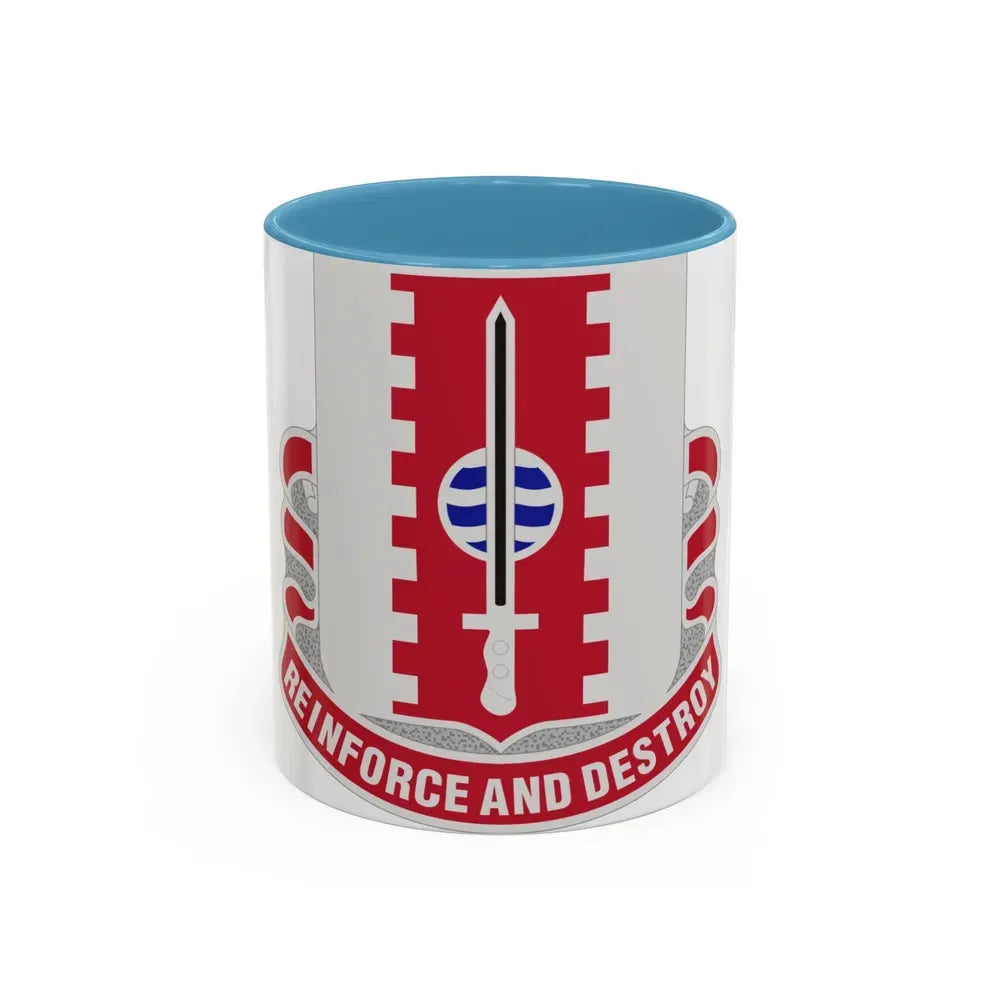 386 Engineer Battalion (U.S. Army) Accent Coffee Mug 11oz Light Blue - Go Mug Yourself