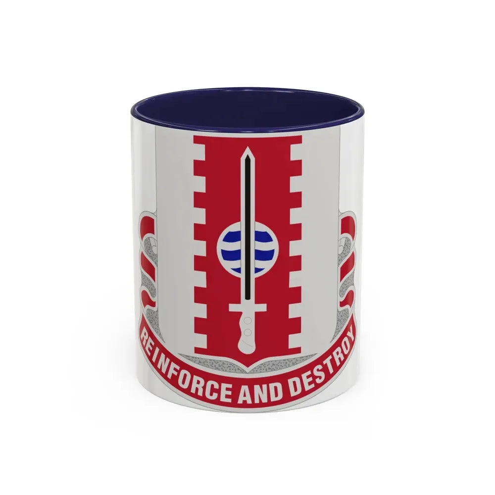 386 Engineer Battalion (U.S. Army) Accent Coffee Mug 11oz Navy - Go Mug Yourself