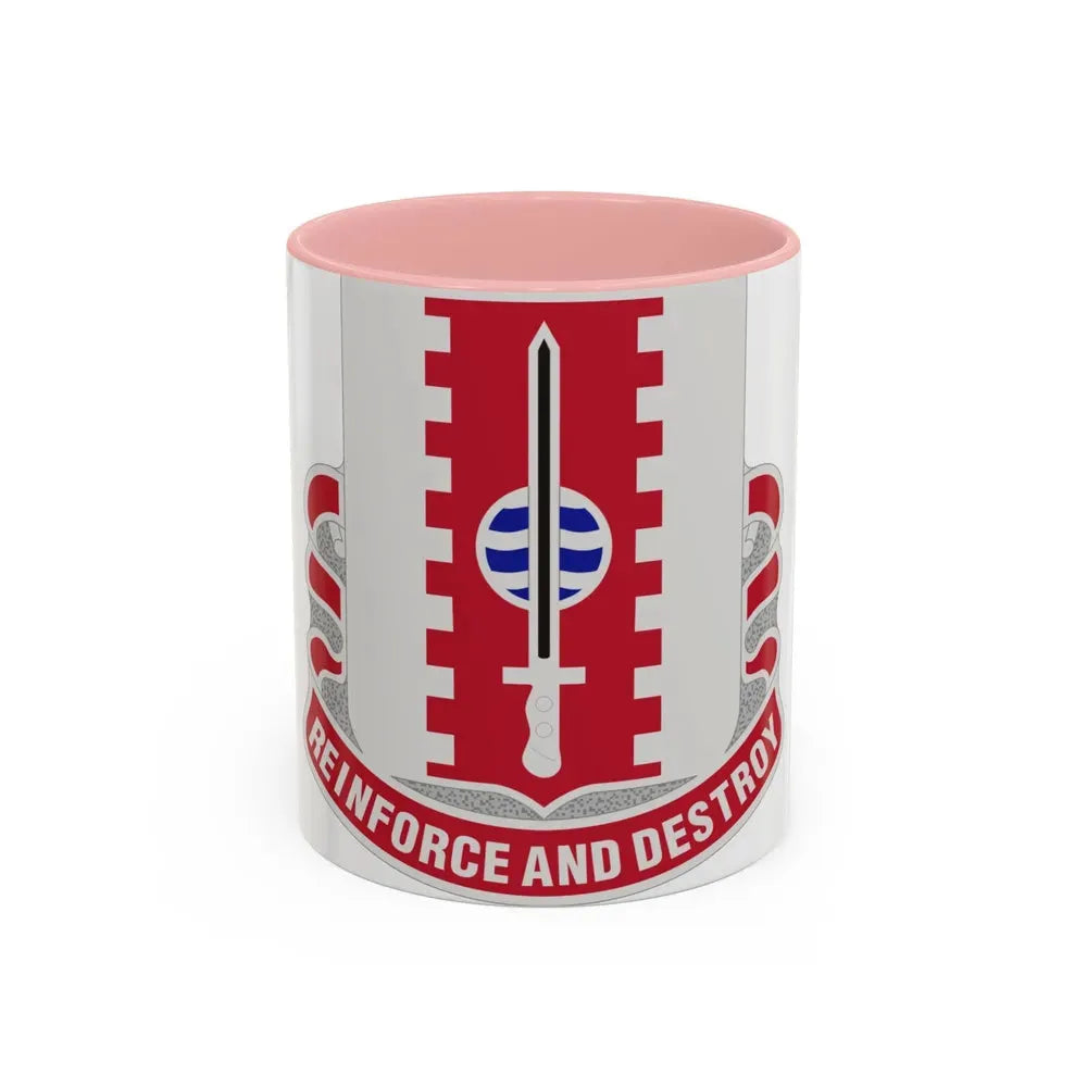 386 Engineer Battalion (U.S. Army) Accent Coffee Mug 11oz Pink - Go Mug Yourself