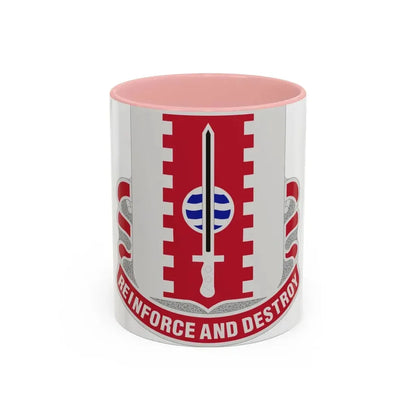 386 Engineer Battalion (U.S. Army) Accent Coffee Mug 11oz Pink - Go Mug Yourself