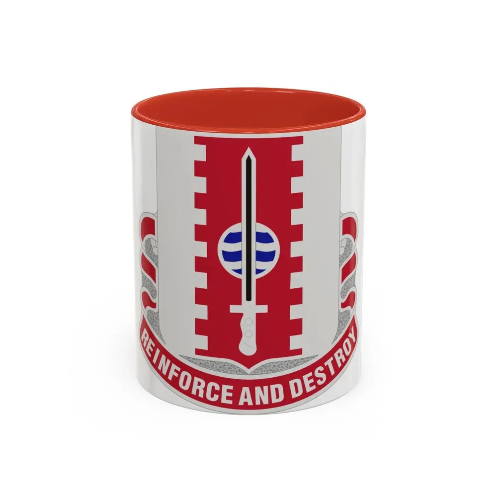 386 Engineer Battalion (U.S. Army) Accent Coffee Mug 11oz Red - Go Mug Yourself
