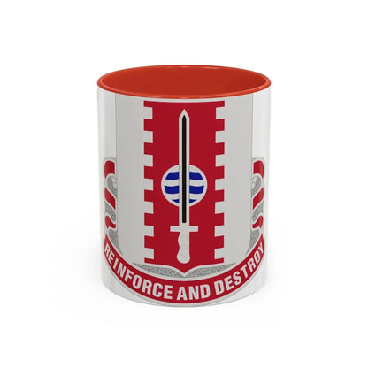 386 Engineer Battalion (U.S. Army) Accent Coffee Mug 11oz Red - Go Mug Yourself