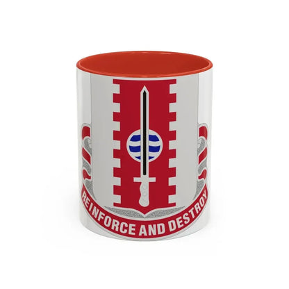 386 Engineer Battalion (U.S. Army) Accent Coffee Mug 11oz Red - Go Mug Yourself