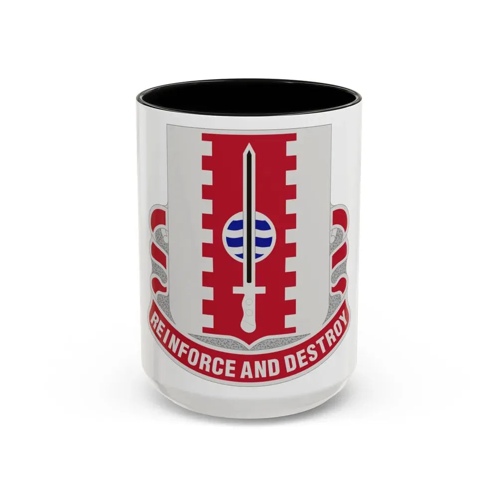386 Engineer Battalion (U.S. Army) Accent Coffee Mug 15oz Black - Go Mug Yourself