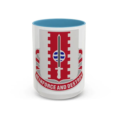 386 Engineer Battalion (U.S. Army) Accent Coffee Mug 15oz Light Blue - Go Mug Yourself