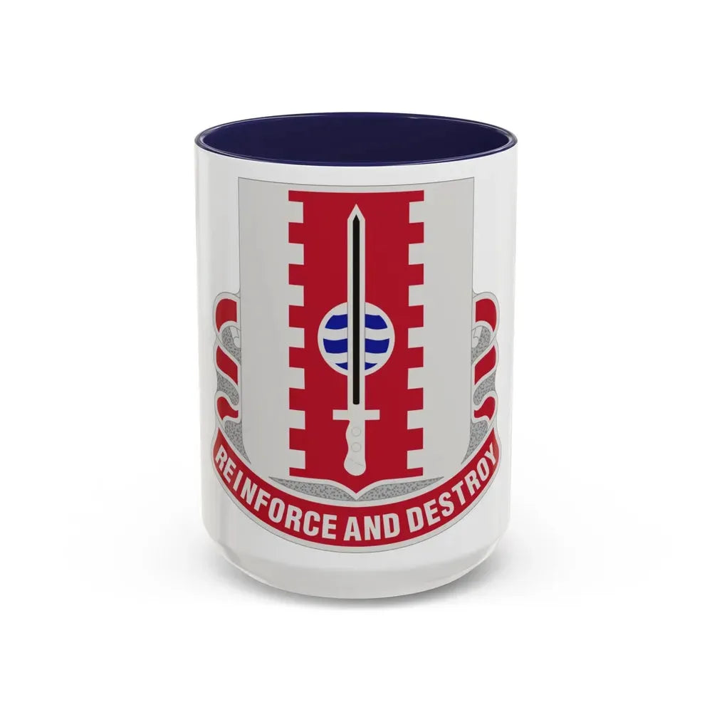 386 Engineer Battalion (U.S. Army) Accent Coffee Mug 15oz Navy - Go Mug Yourself