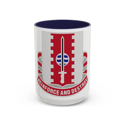 386 Engineer Battalion (U.S. Army) Accent Coffee Mug 15oz Navy - Go Mug Yourself