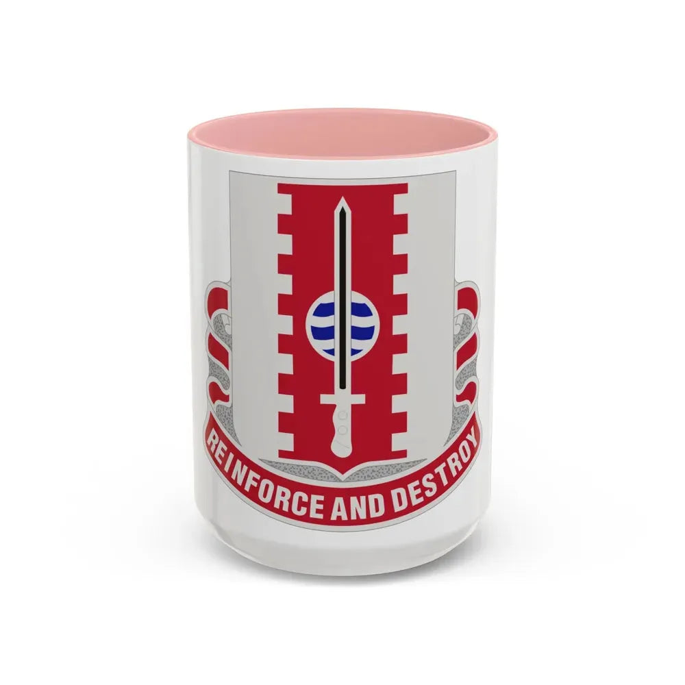 386 Engineer Battalion (U.S. Army) Accent Coffee Mug 15oz Pink - Go Mug Yourself