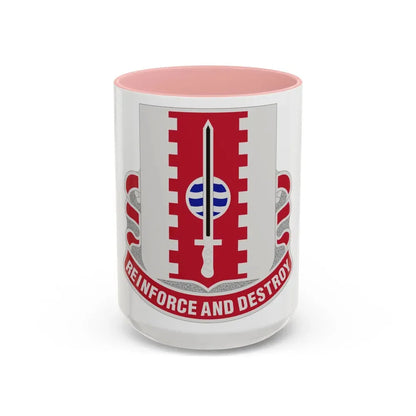 386 Engineer Battalion (U.S. Army) Accent Coffee Mug 15oz Pink - Go Mug Yourself