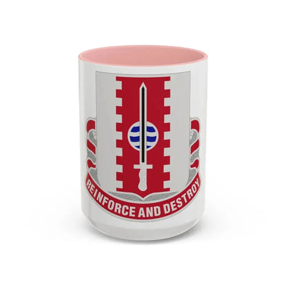 386 Engineer Battalion (U.S. Army) Accent Coffee Mug 15oz Pink - Go Mug Yourself