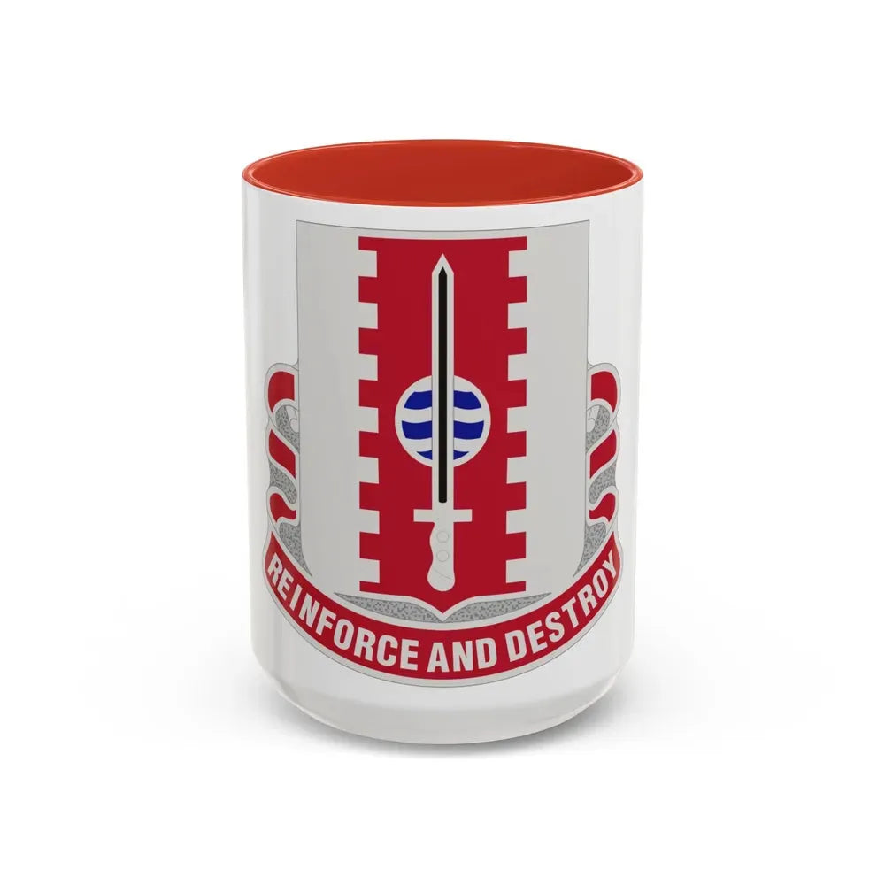 386 Engineer Battalion (U.S. Army) Accent Coffee Mug 15oz Red - Go Mug Yourself