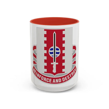 386 Engineer Battalion (U.S. Army) Accent Coffee Mug 15oz Red - Go Mug Yourself