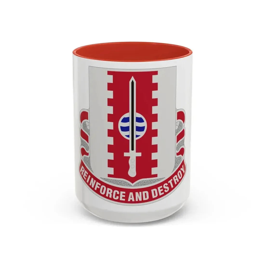 386 Engineer Battalion (U.S. Army) Accent Coffee Mug 15oz Red - Go Mug Yourself