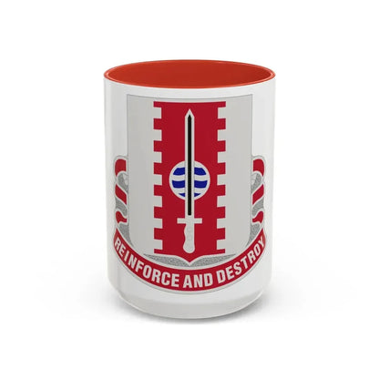 386 Engineer Battalion (U.S. Army) Accent Coffee Mug 15oz Red - Go Mug Yourself