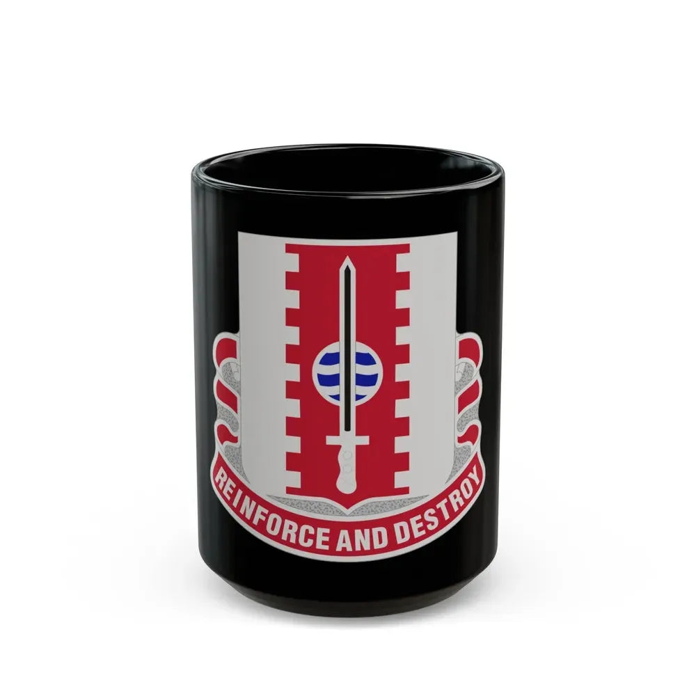 386 Engineer Battalion (U.S. Army) Black Coffee Mug 15oz - Go Mug Yourself