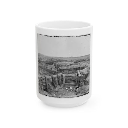 Petersburg, Va. Confederate Fortifications With Chevaux-De-Frise Beyond (U.S. Civil War) White Coffee Mug