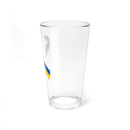 Ukrainian Blue-Yellow ribbon (Ukraine) Pint Glass 16oz
