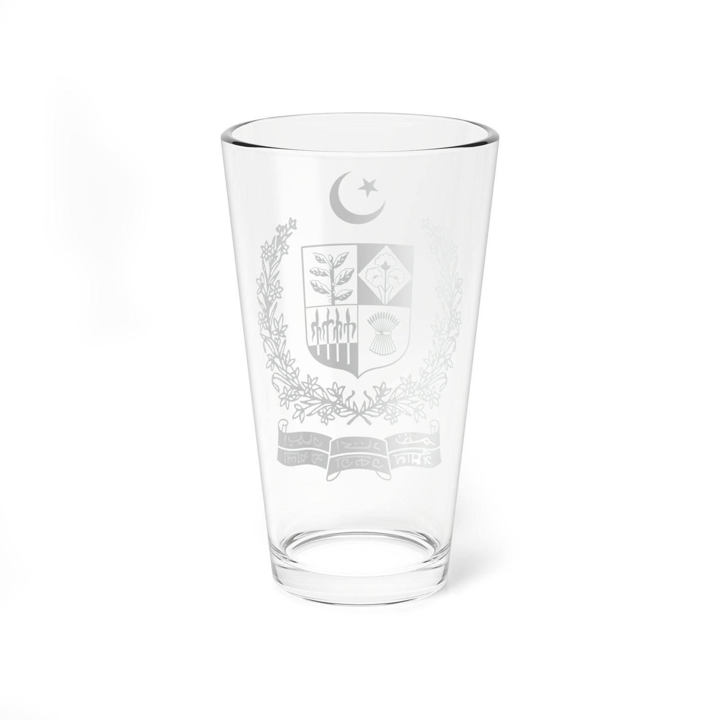 Emblem of Pakistan 1954-1972 (Pakistan) (Coat of Arms) Pint Glass 16oz