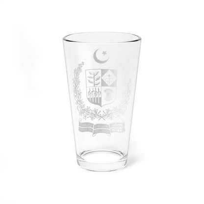 Emblem of Pakistan 1954-1972 (Pakistan) (Coat of Arms) Pint Glass 16oz