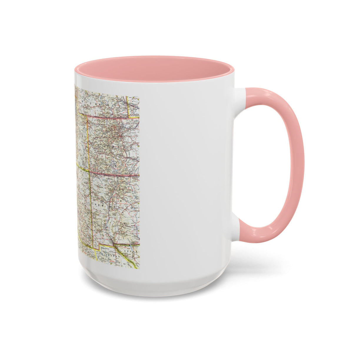 USA - Southwestern (1959) (Map) Accent Coffee Mug