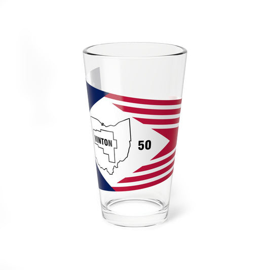 Flag of Vinton County Ohio (United States) Pint Glass 16oz