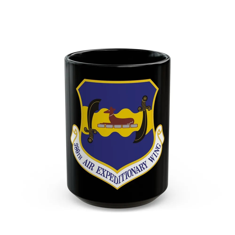 386th Air Expeditionary Wing (U.S. Air Force) Black Coffee Mug-15oz-Go Mug Yourself