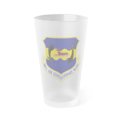 386th Air Expeditionary Wing (U.S. Air Force) Frosted Pint Glass 16oz-Go Mug Yourself