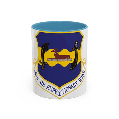 386th Air Expeditionary Wing (U.S. Air Force) Accent Coffee Mug 11oz Light Blue - Go Mug Yourself