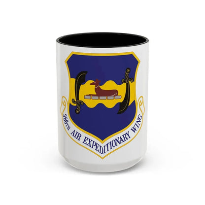 386th Air Expeditionary Wing (U.S. Air Force) Accent Coffee Mug 15oz Black - Go Mug Yourself