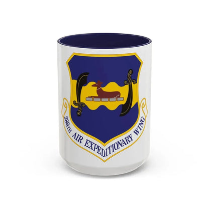 386th Air Expeditionary Wing (U.S. Air Force) Accent Coffee Mug 15oz Navy - Go Mug Yourself