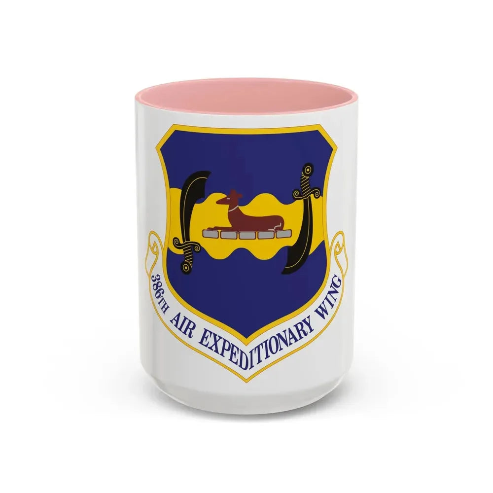 386th Air Expeditionary Wing (U.S. Air Force) Accent Coffee Mug 15oz Pink - Go Mug Yourself