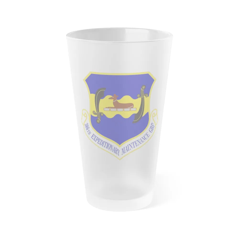 386th Expeditionary Maintenance Group (U.S. Air Force) Frosted Pint Glass 16oz-16oz-Frosted-Go Mug Yourself