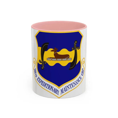 386th Expeditionary Maintenance Group (U.S. Air Force) Accent Coffee Mug 11oz Pink - Go Mug Yourself