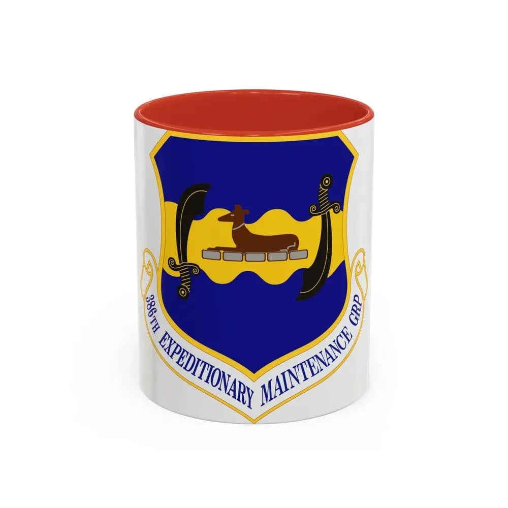 386th Expeditionary Maintenance Group (U.S. Air Force) Accent Coffee Mug 11oz Red - Go Mug Yourself