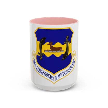 386th Expeditionary Maintenance Group (U.S. Air Force) Accent Coffee Mug 15oz Pink - Go Mug Yourself