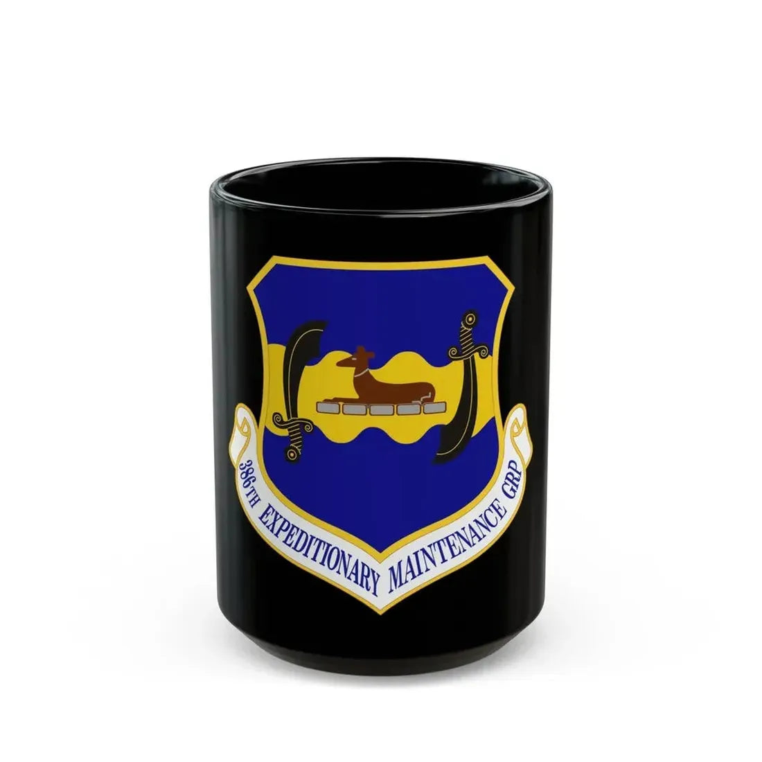 386th Expeditionary Maintenance Group (U.S. Air Force) Black Coffee Mug 15oz - Go Mug Yourself