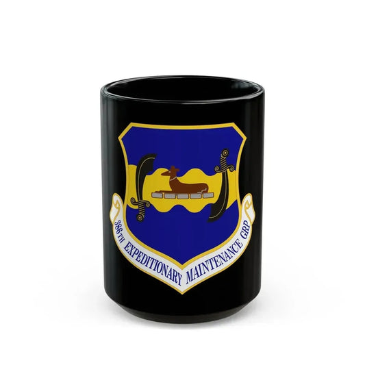 386th Expeditionary Maintenance Group (U.S. Air Force) Black Coffee Mug 15oz - Go Mug Yourself