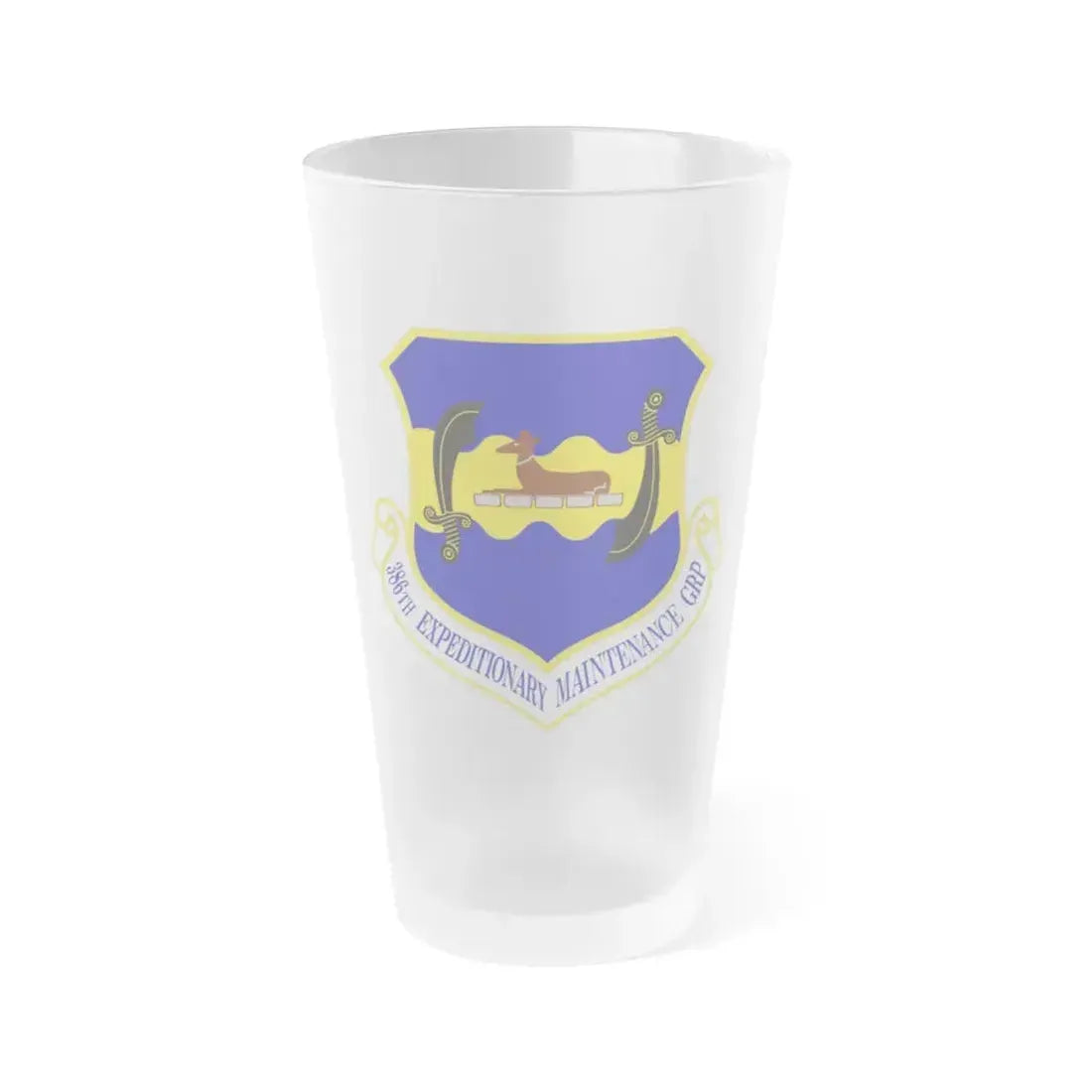 386th Expeditionary Maintenance Group (U.S. Air Force) Frosted Pint Glass 16oz 16oz Frosted - Go Mug Yourself